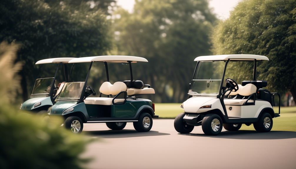 golf cart seating and weight variations